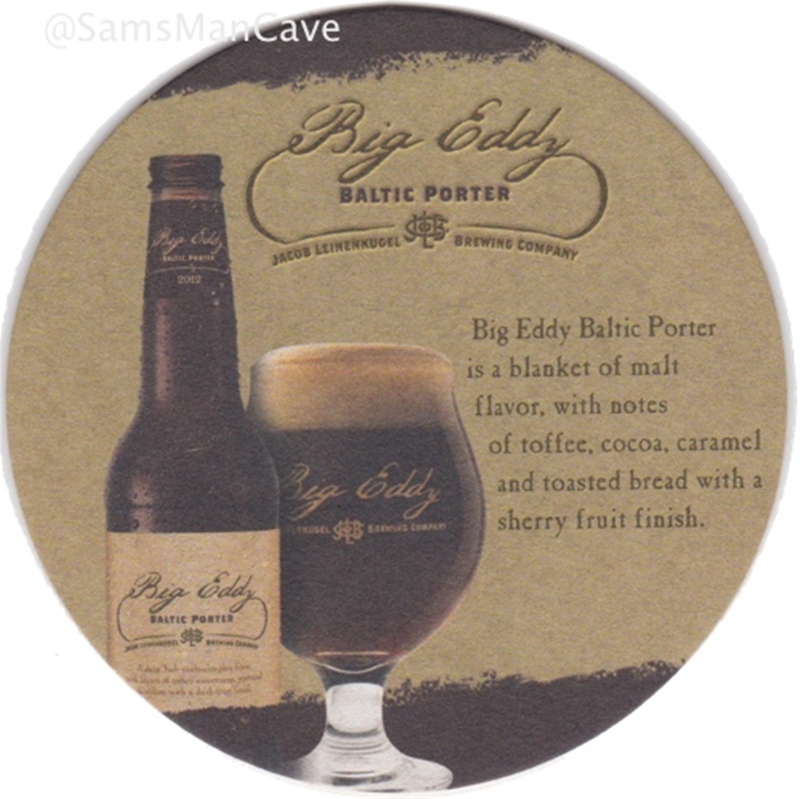 Leinenkugel's Big Eddy Baltic Porter Russian Imperial Stout Beer Coaster
