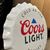 Coors Light Bottle Cap  Metal Sign - angled side view