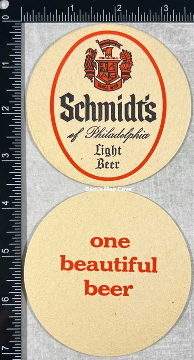 Schmidt's Beautiful Round Beer Coaster