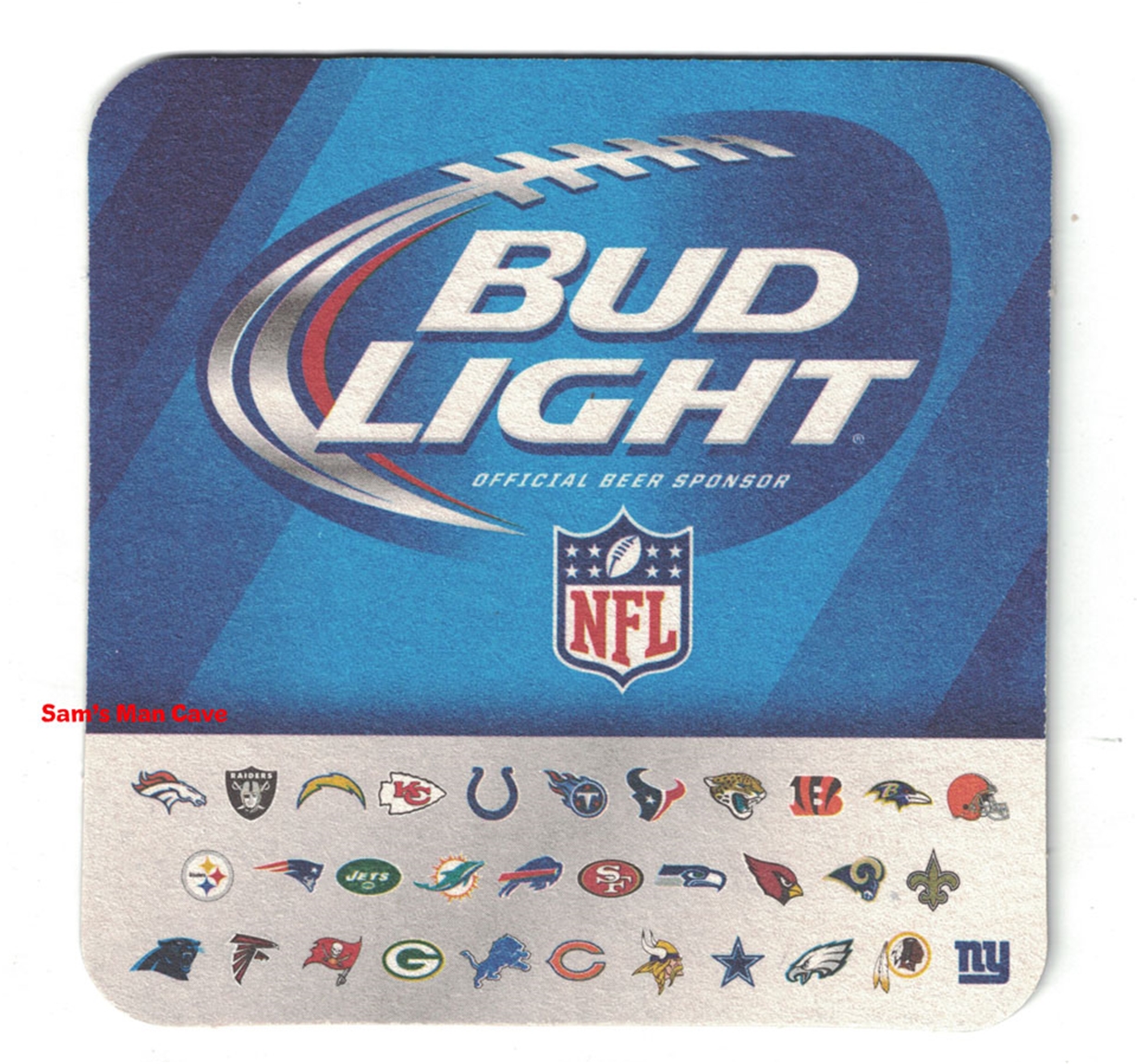 Bud Light NFL Beer Coaster