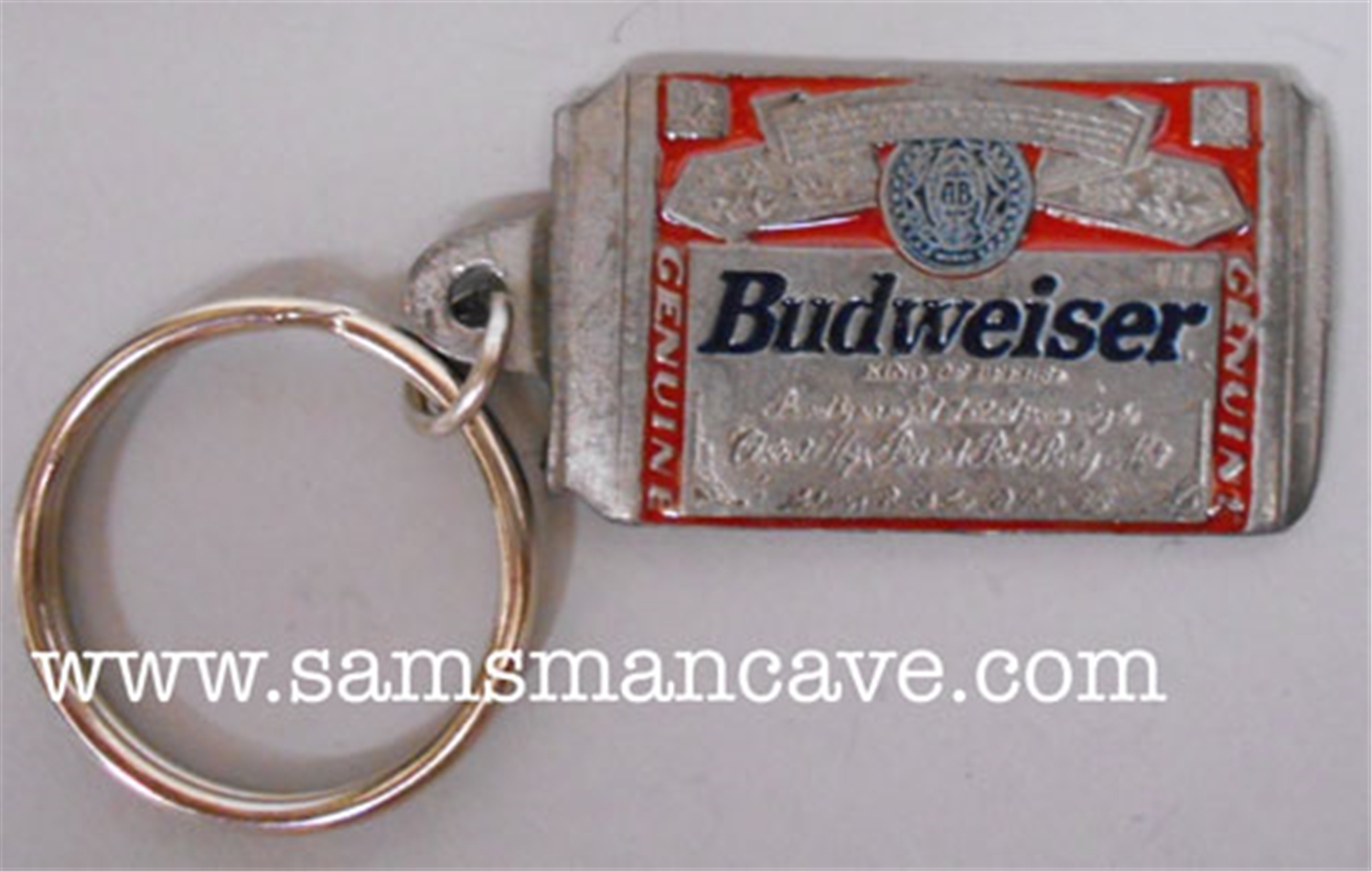 Budweiser Can Pewter Keychain