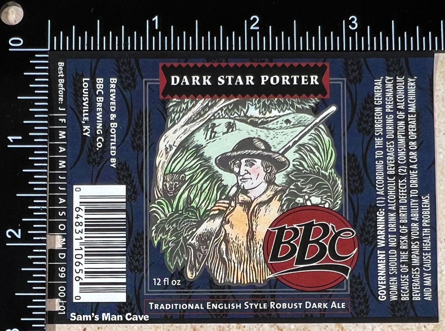BBC Dark Star Porter Beer Label