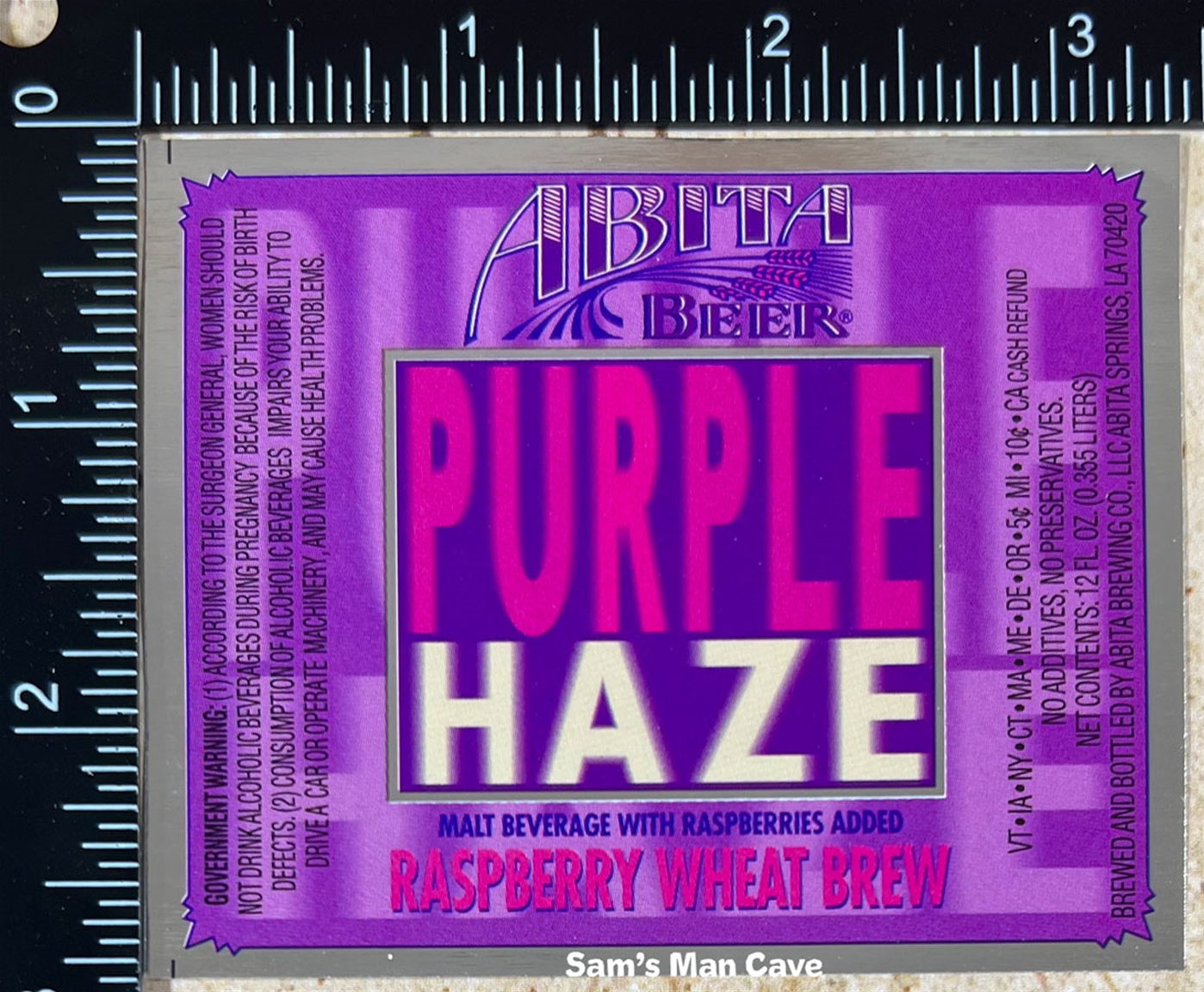 Abita Purple Haze Beer Label