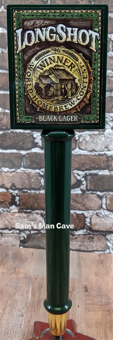 Longshot Black Lager Tap Handle