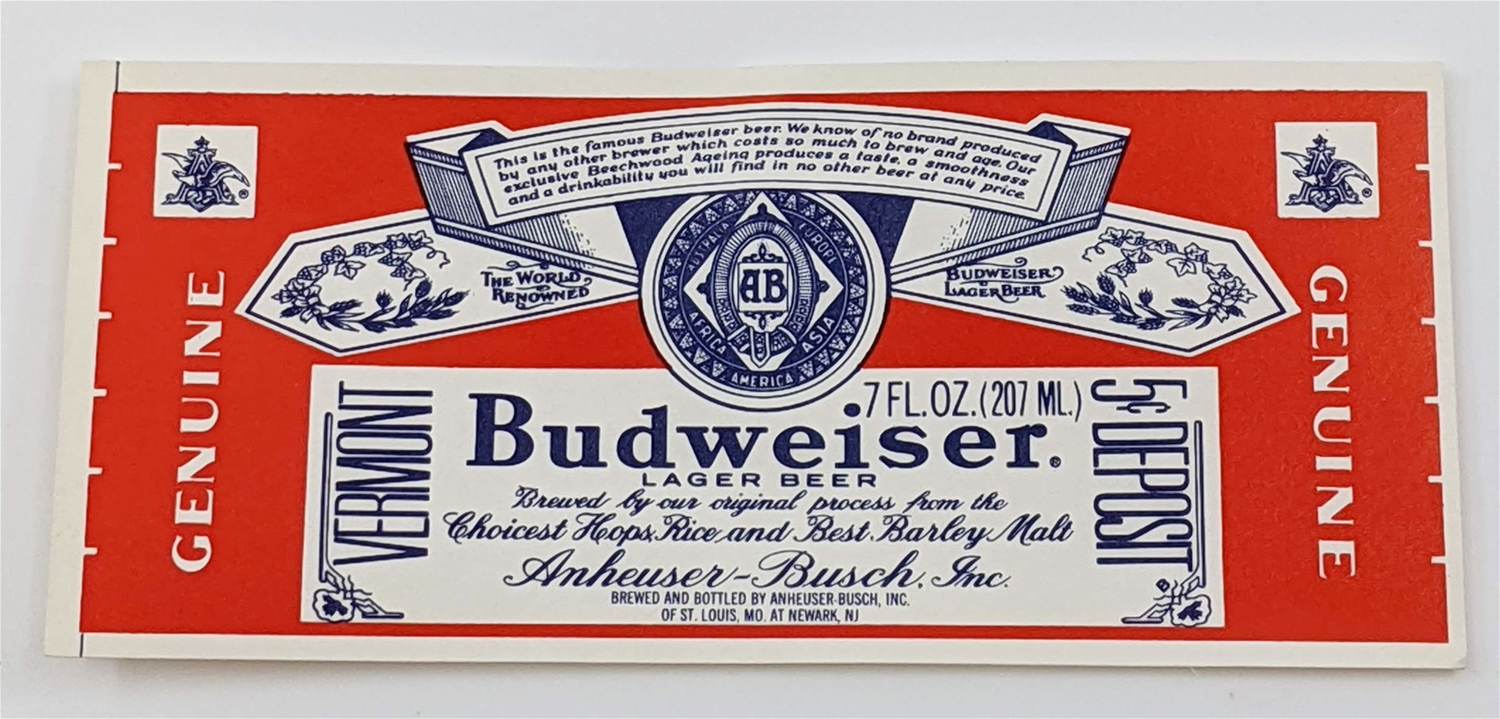 Budweiser Beer Label