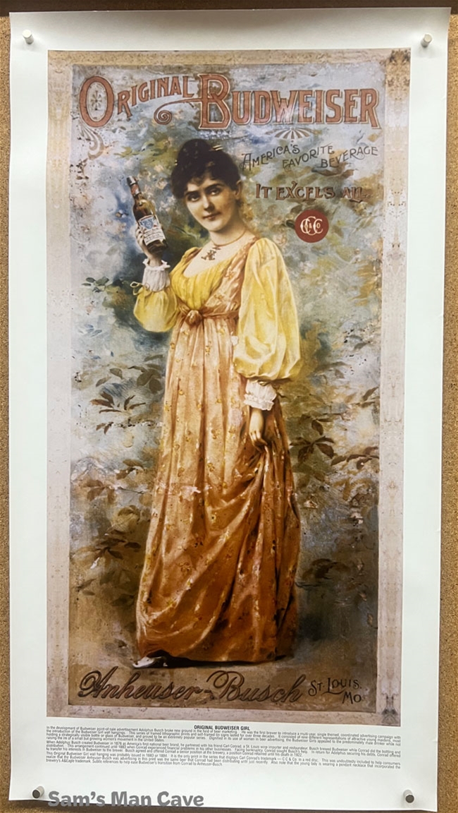 Budweiser 1883 Girl Poster
