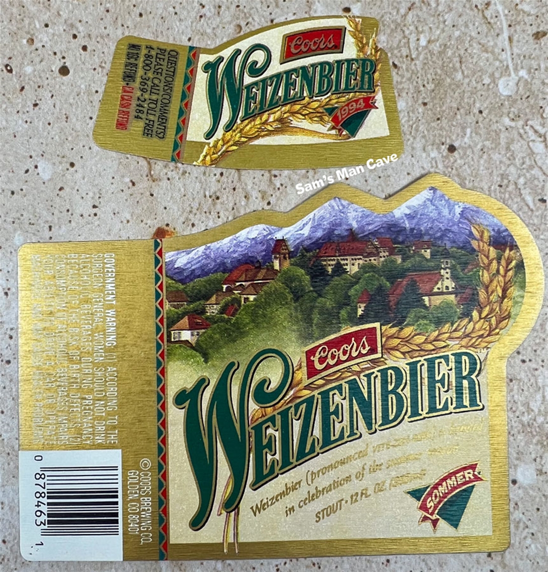 Coors Weizenbier Label with neck