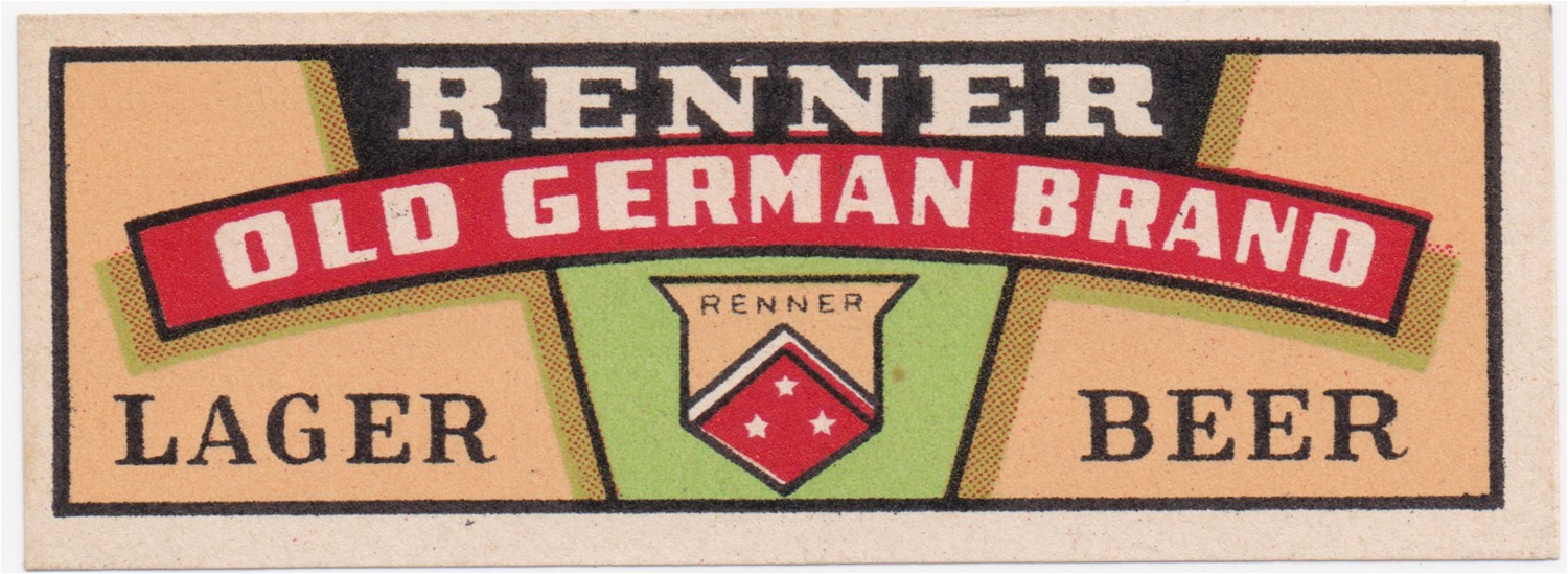 Renner Old German Brand Lager Neck Label