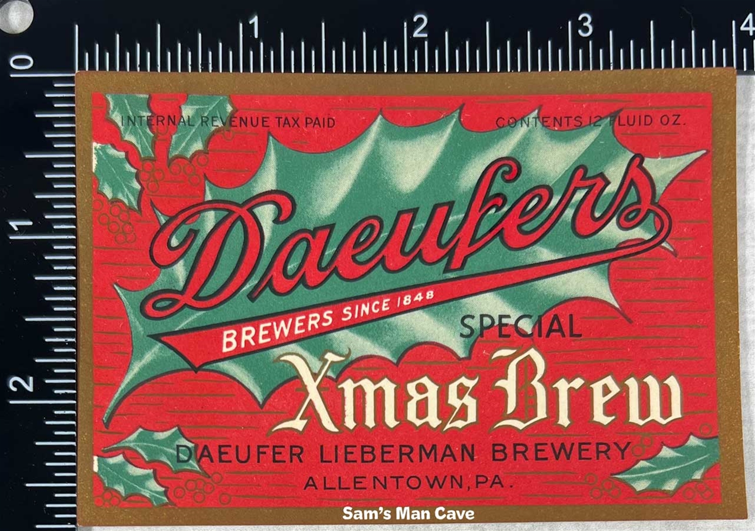Daeufers Xmas Brew IRTP Beer Label