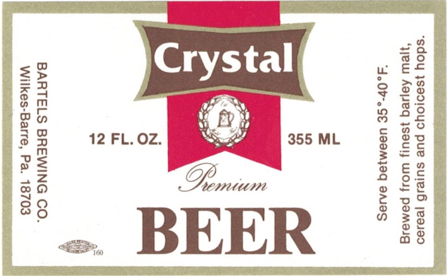 Crystal Premium Beer Label