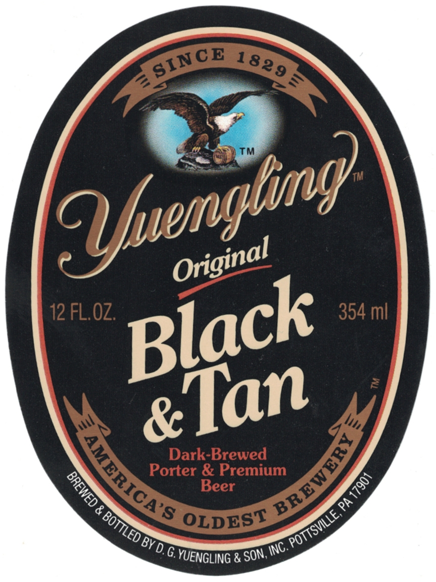 Yuengling Black & Tan Beer Label