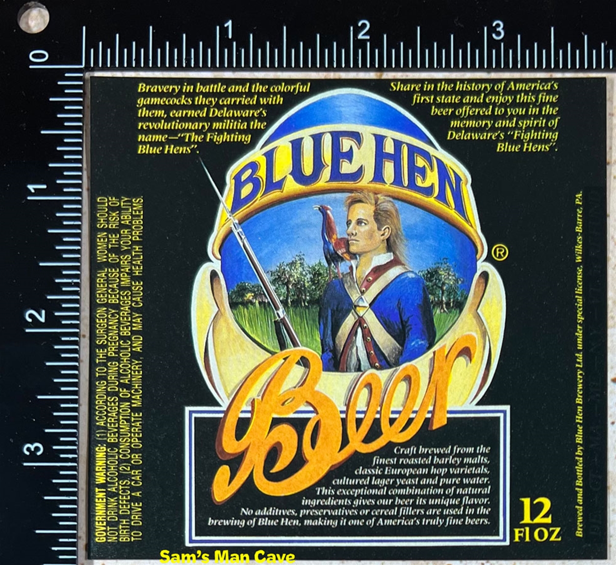 Blue Hen Beer Label