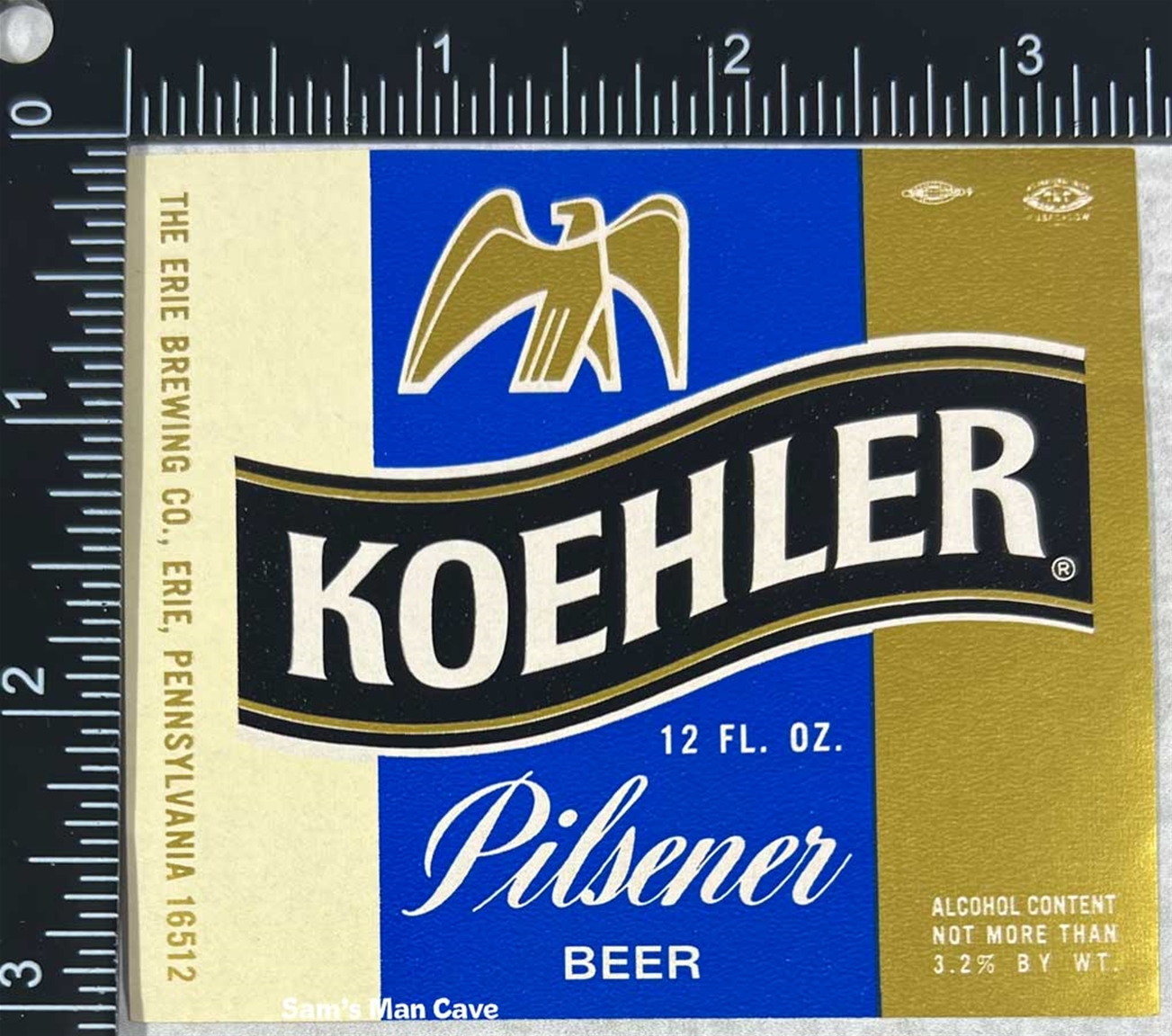 Koehler Pilsener Beer Label