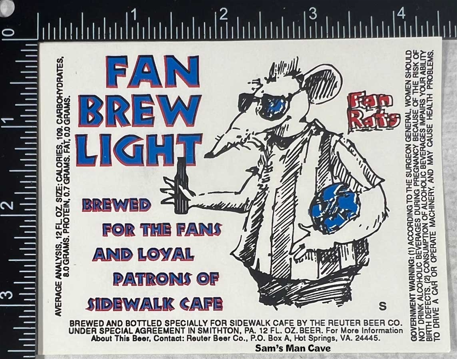 Fan Brew Light Beer Label