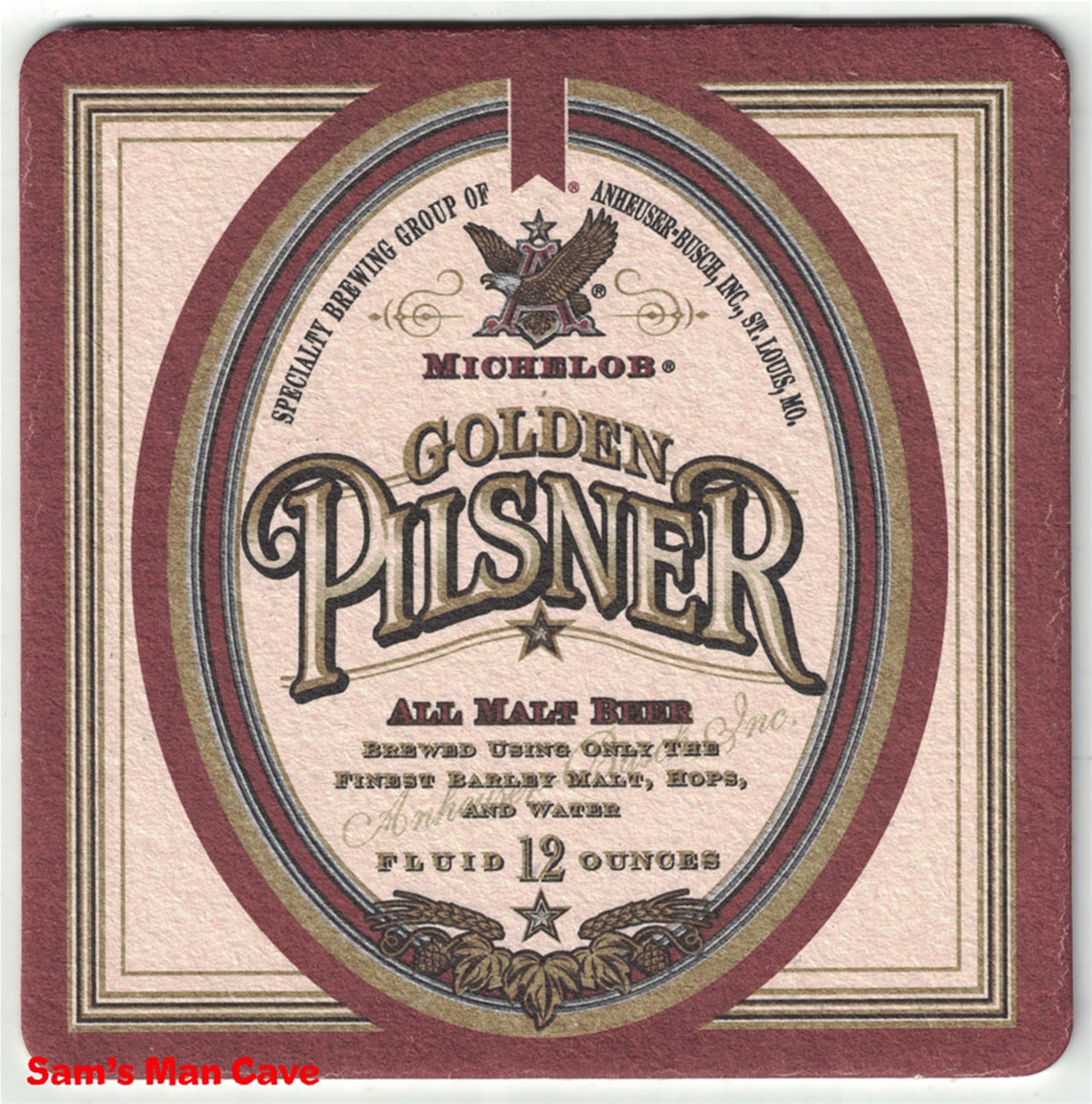 Michelob Golden Pilsner Beer Coaster