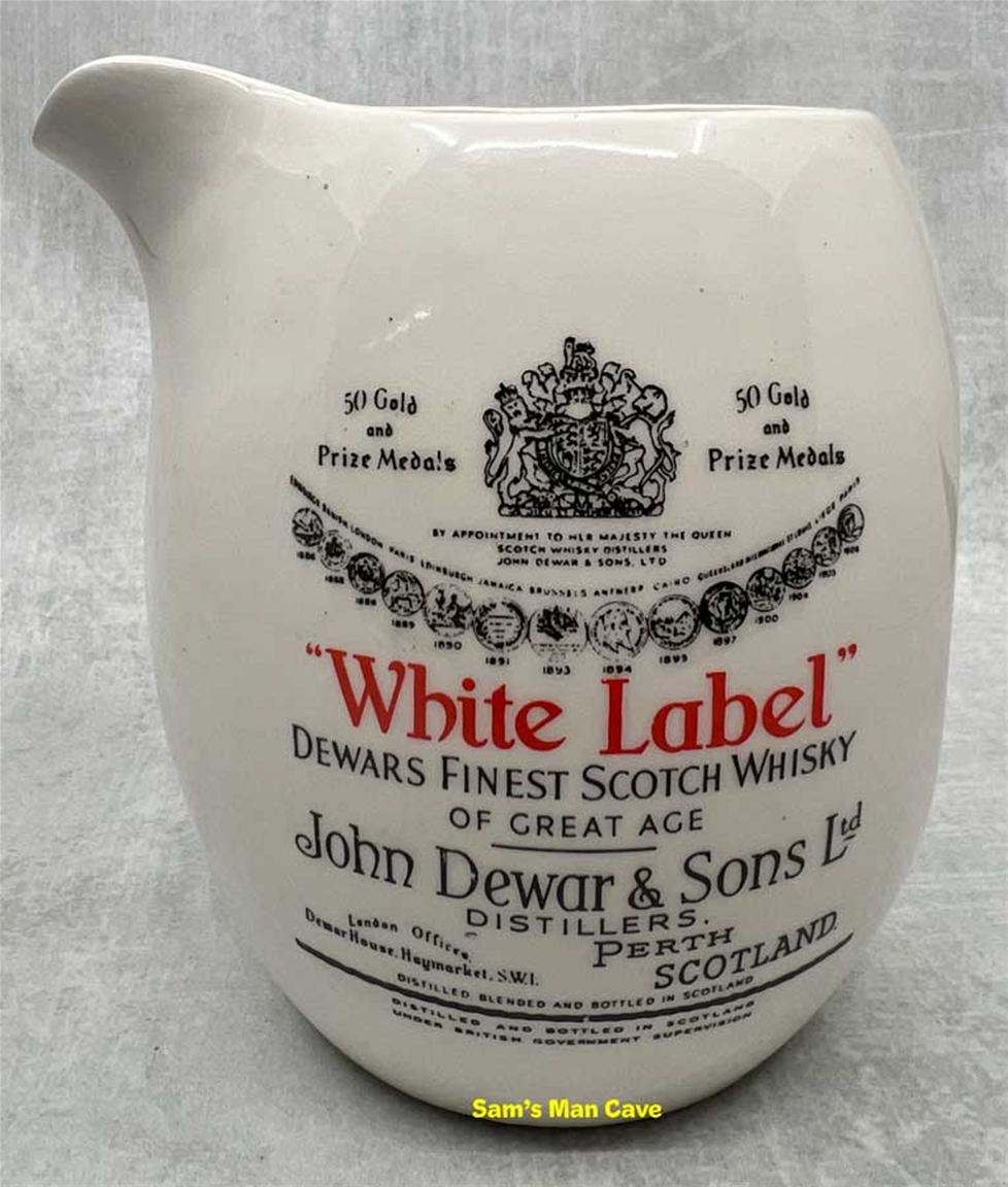 Dewars White Label Scotch Whisky Pitcher