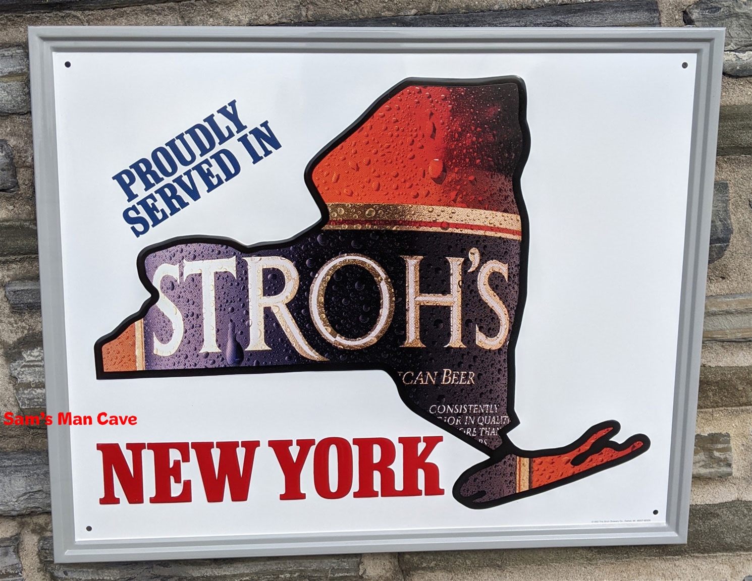 Stroh's New York Tin Sign