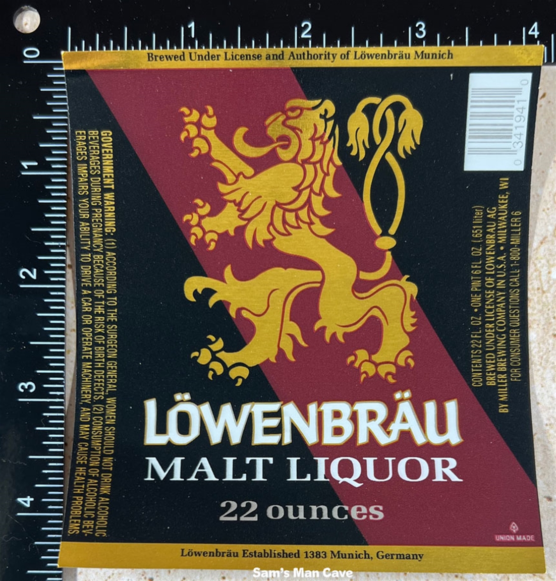 Lowenbrau Malt Liquor Beer Label
