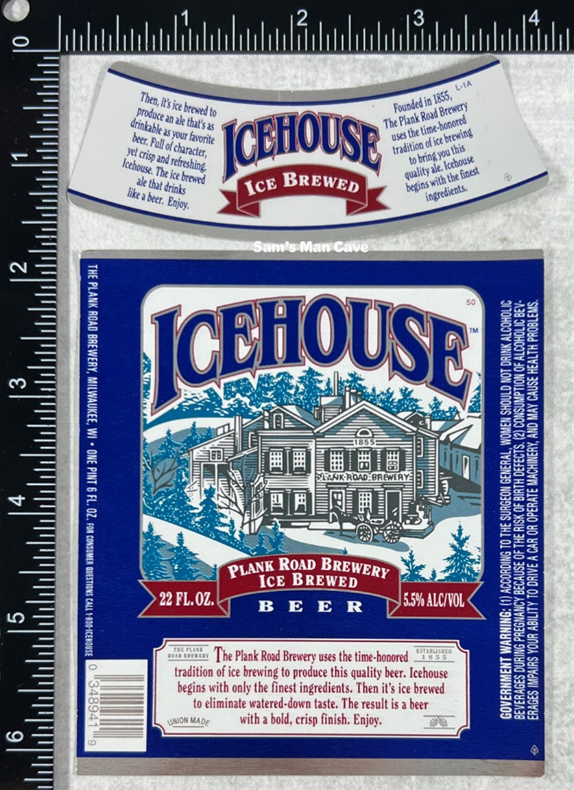 Icehouse Beer Label with neck