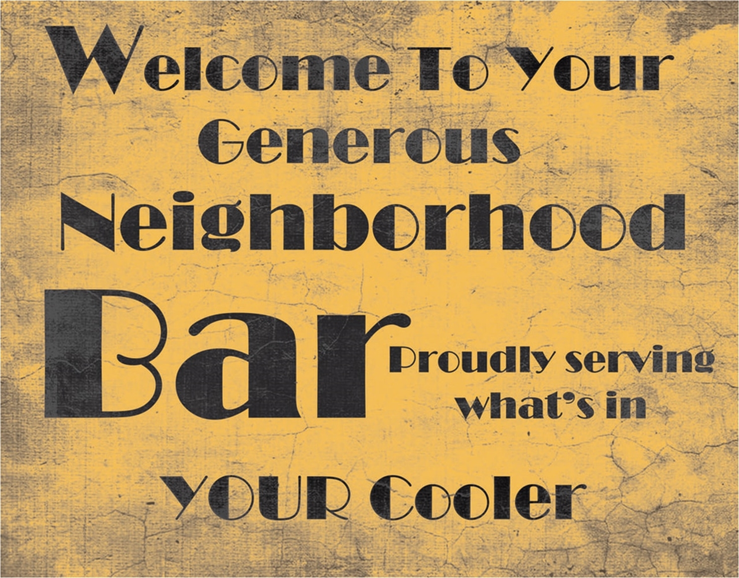 Generous Bar Tin Sign