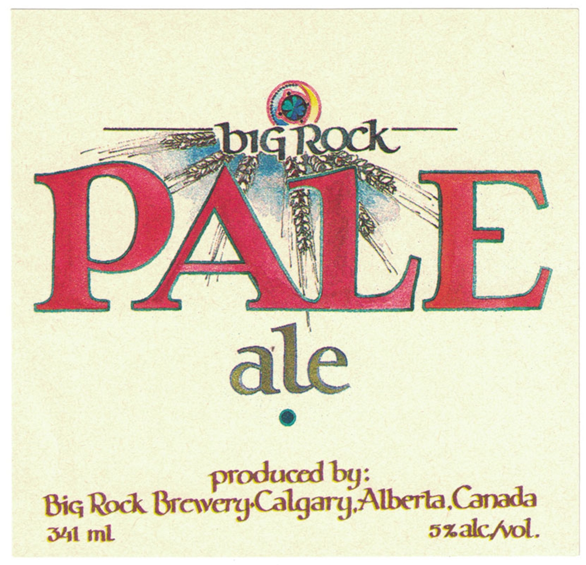 Big Rock Pale Ale Biere Beer Label