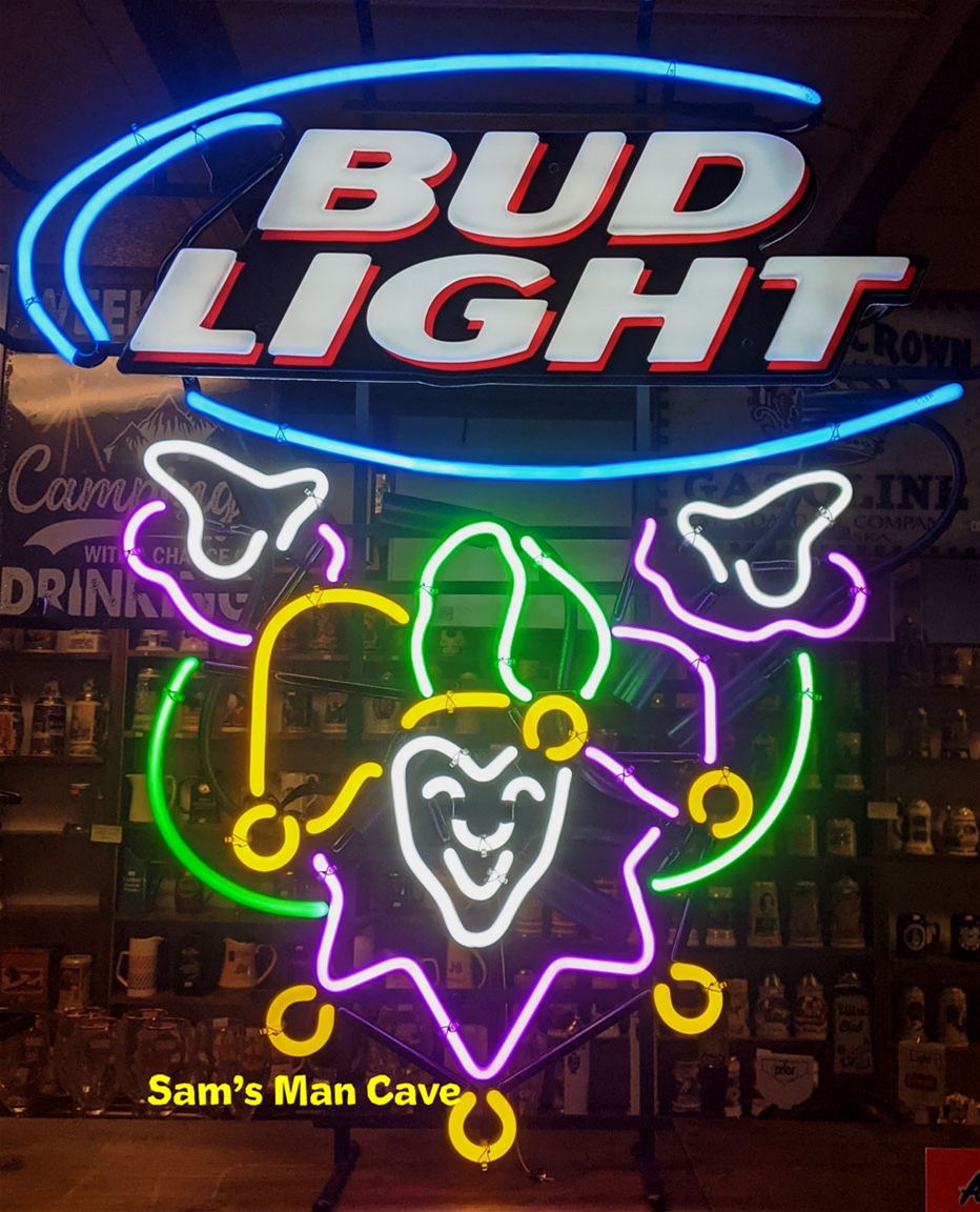 Bud Light Mardi Gras Neon