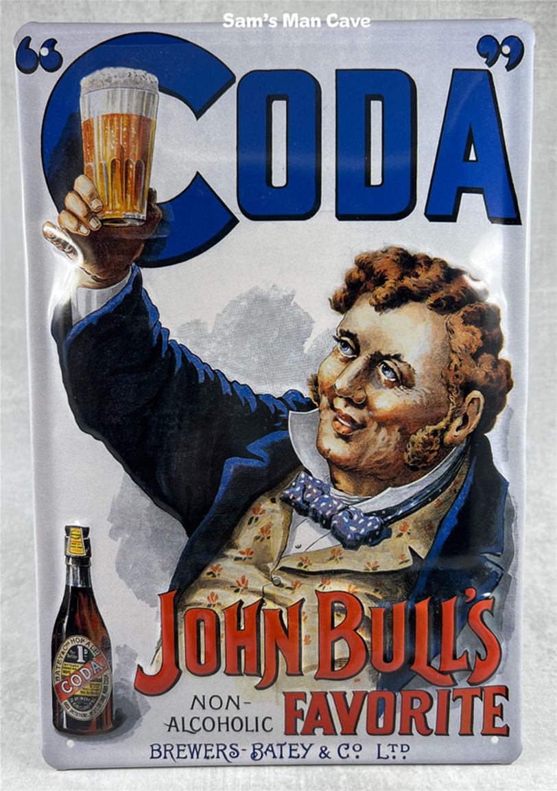 John Bull's Favorite Coda Metal Sign