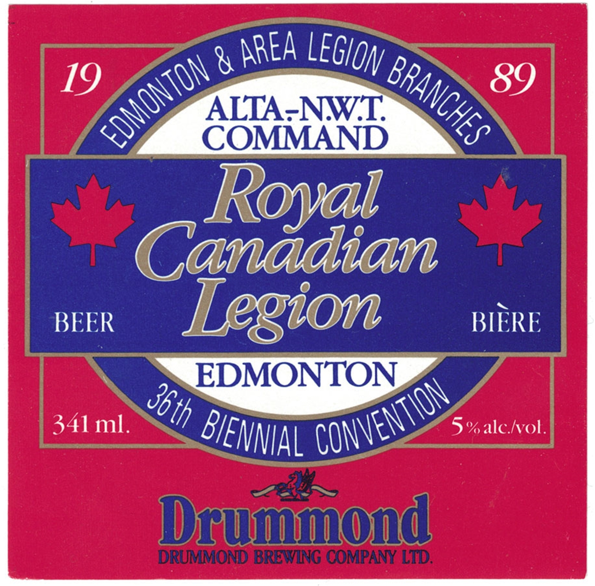 Royal Canadian Legion Beer Biere Label