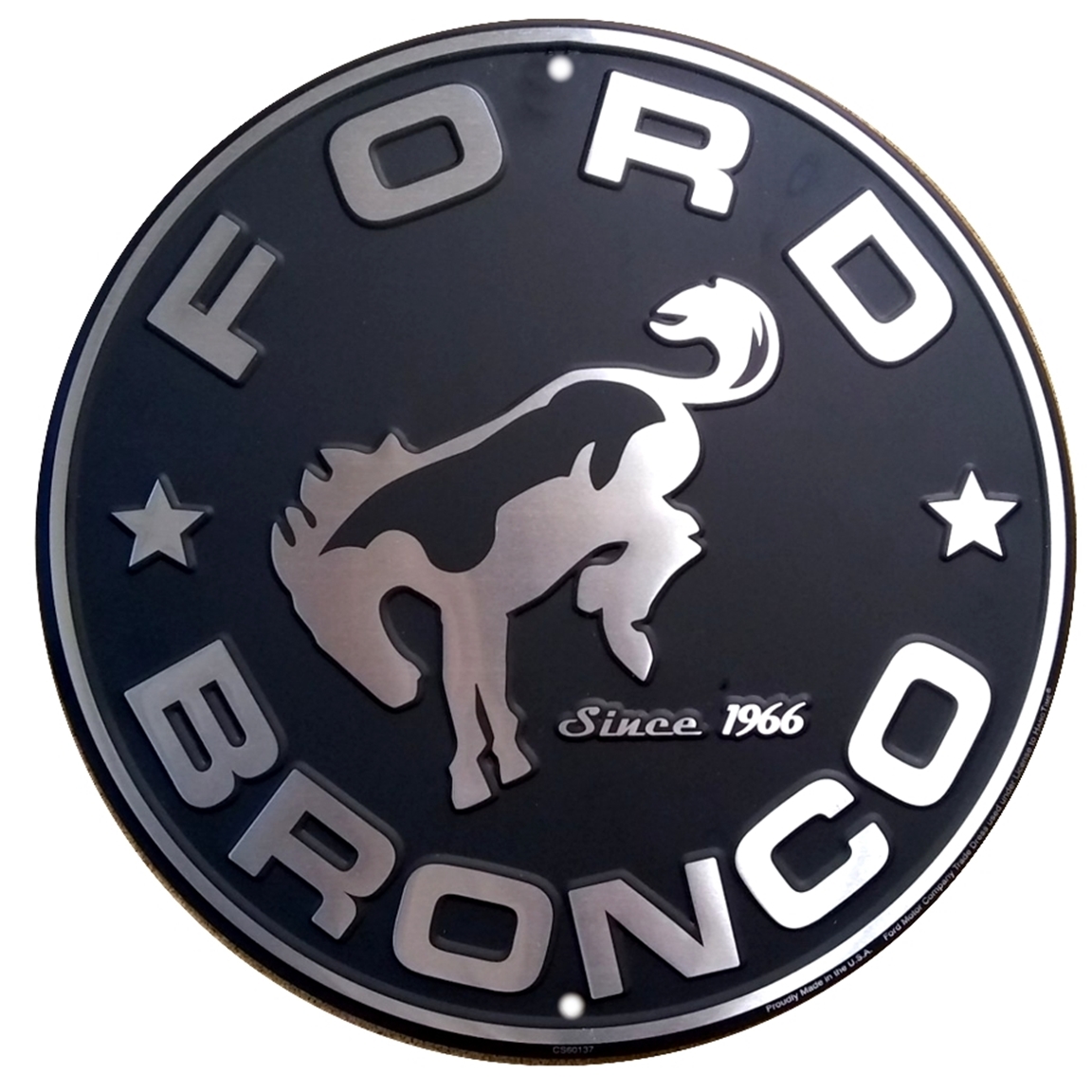 Ford Bronco Round Sign