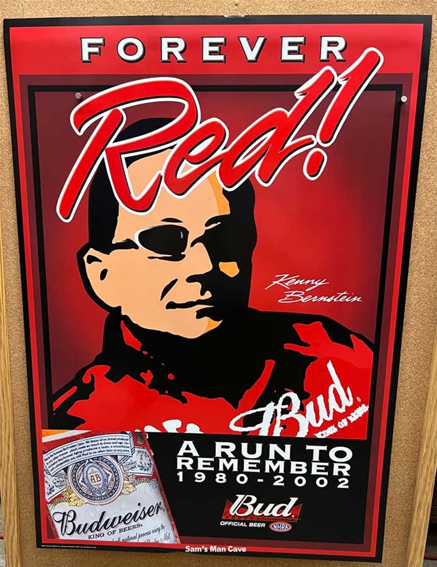 Budweiser Kenny Bernstein Forever Red Poster