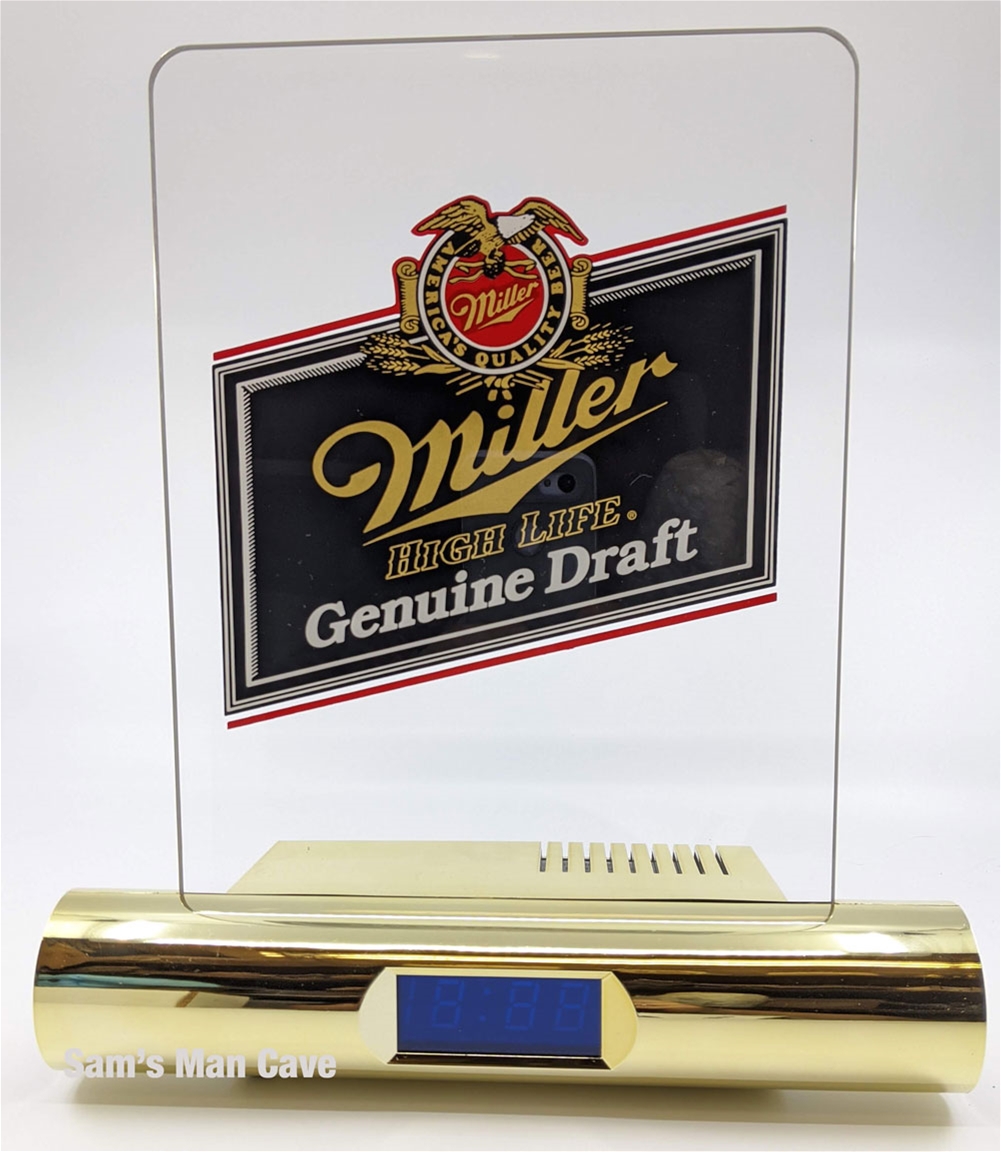 Miller High Life Genuine Draft Edge Light Clock