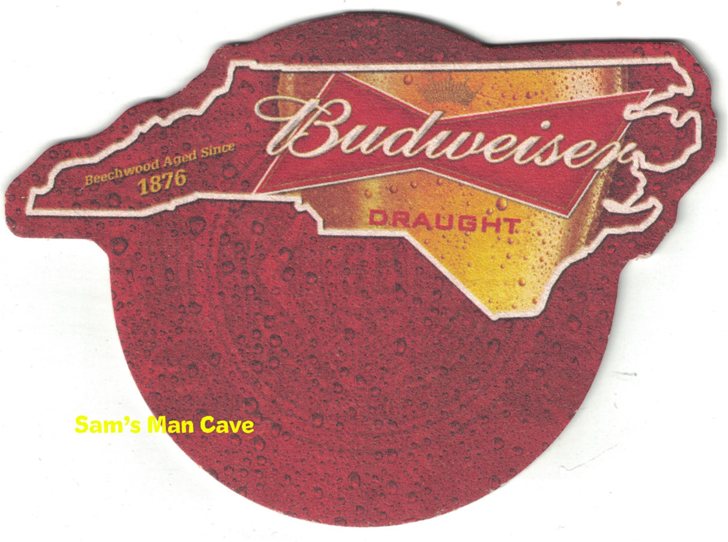 Budweiser North Carolina Beer Coaster 