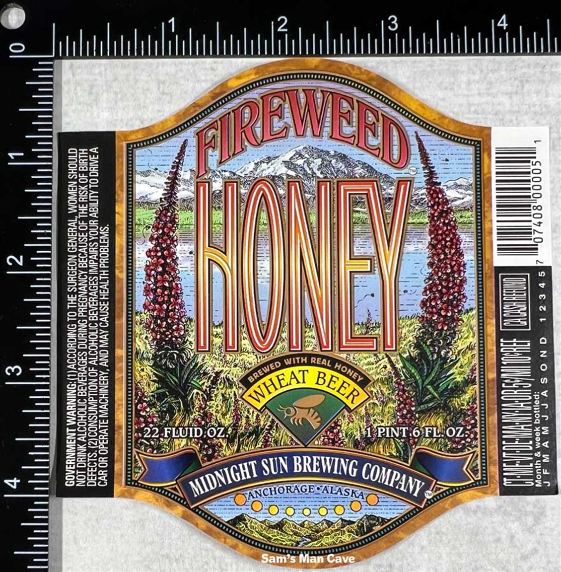 Midnight Sun Brewing Firebrewed Honey Wheat Beer Label