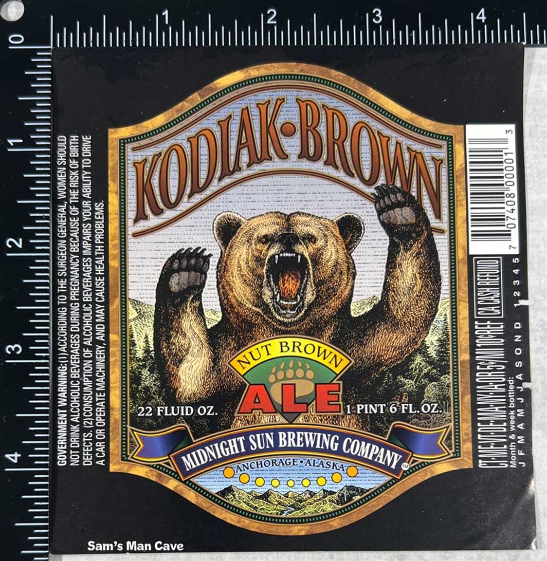 Midnight Sun Brewing Kodiak Brown Ale Label