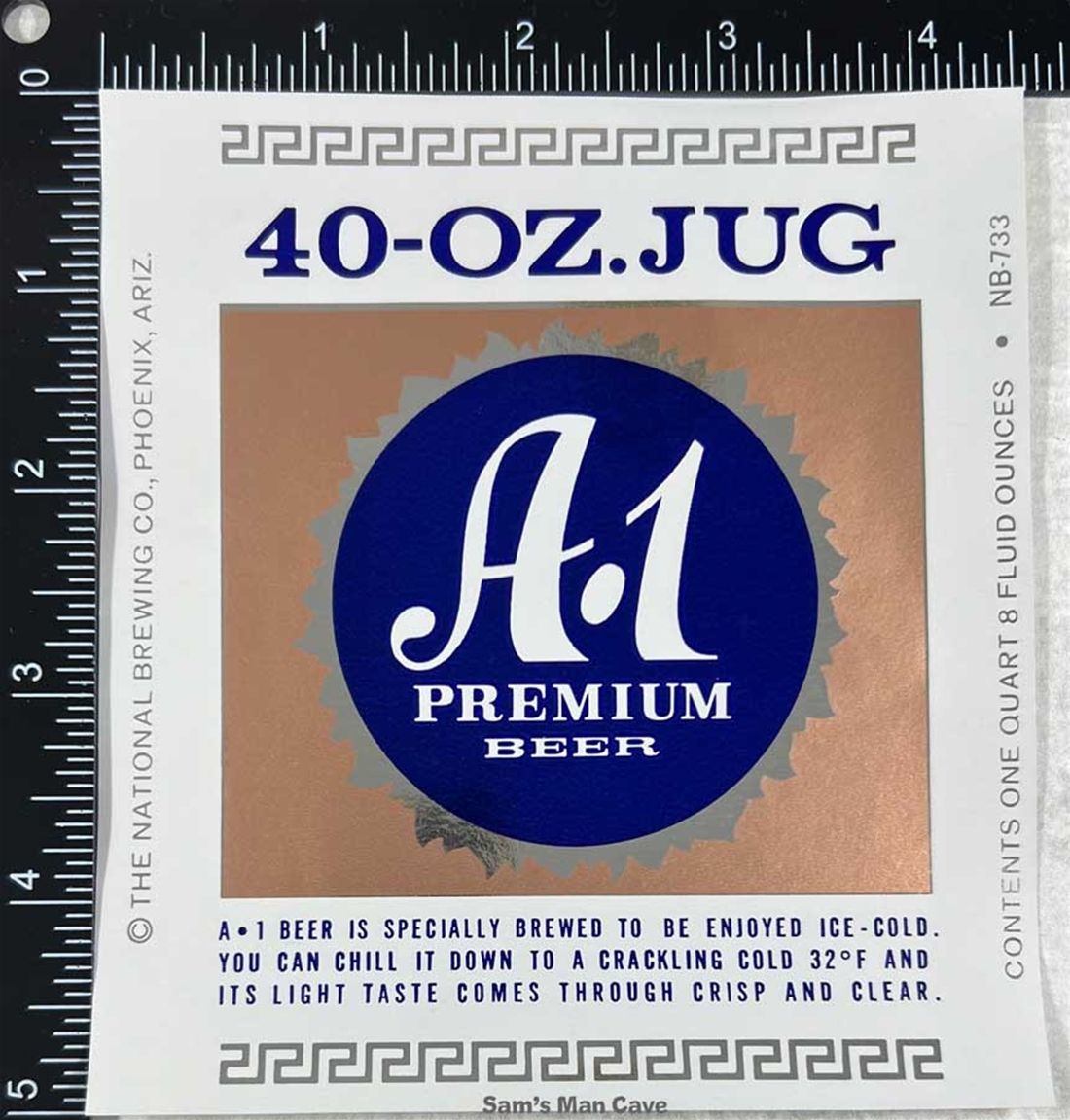 National Brewing A-1 Premium Beer Label