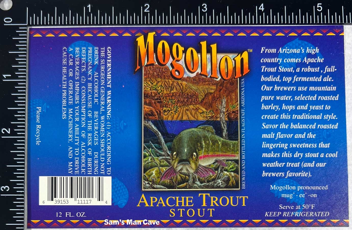 Mogollon Apache Trout Stout Label