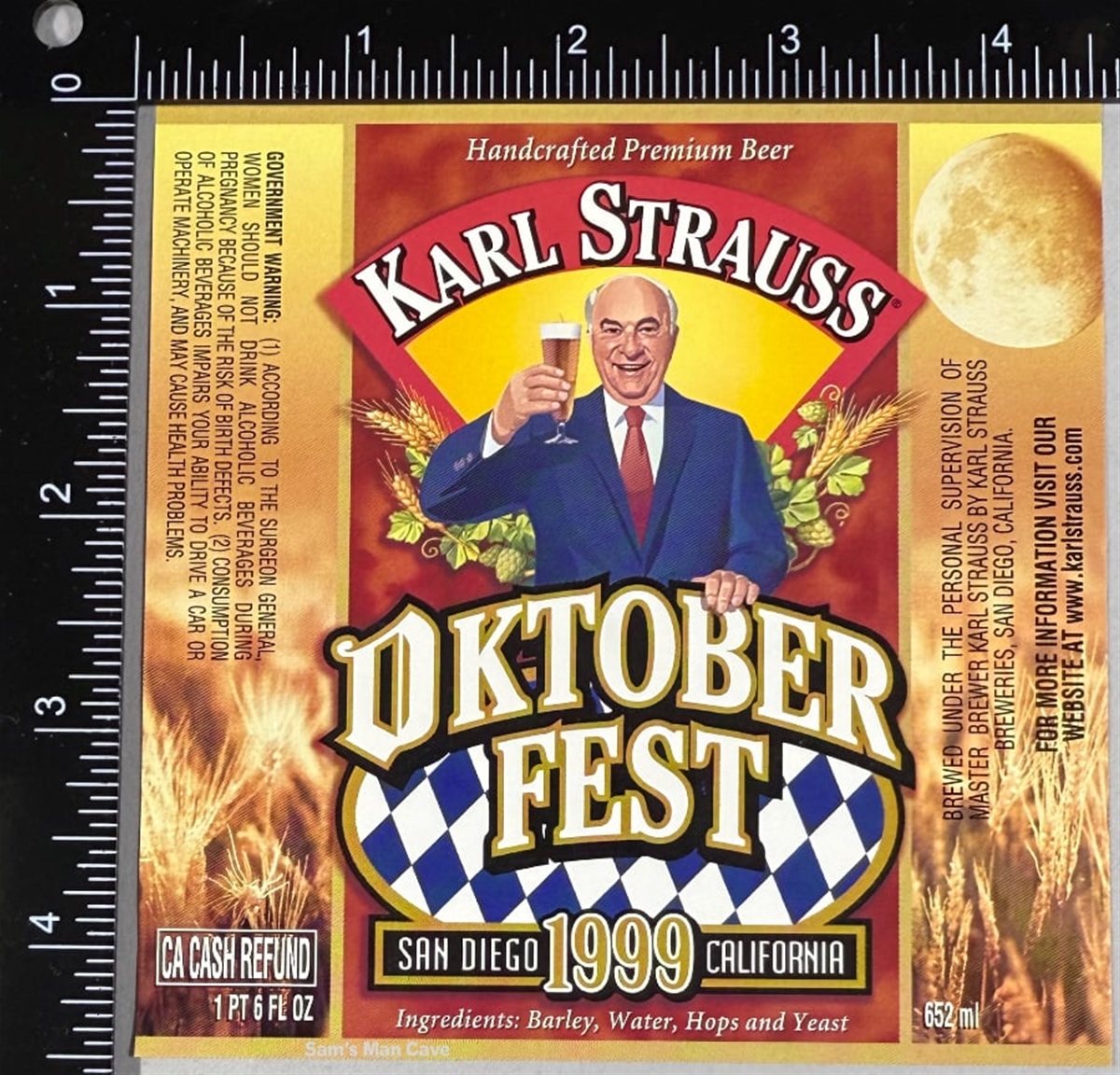 Karl Strauss Oktoberfest 1999 Beer Label