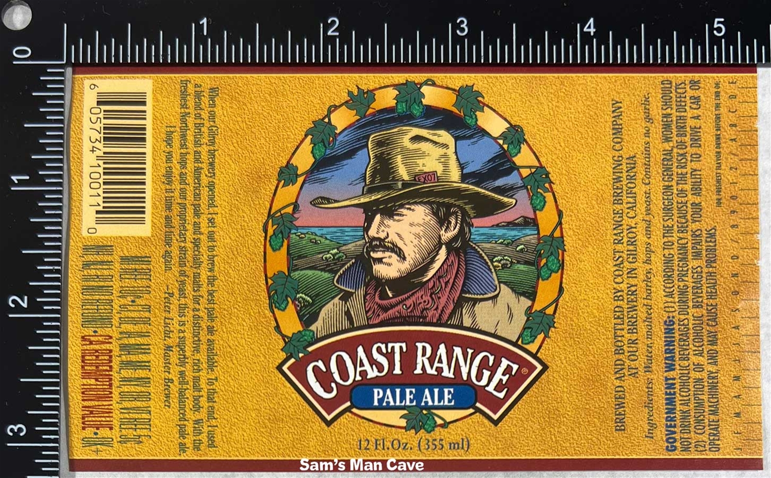 Coast Range Pale Ale Label