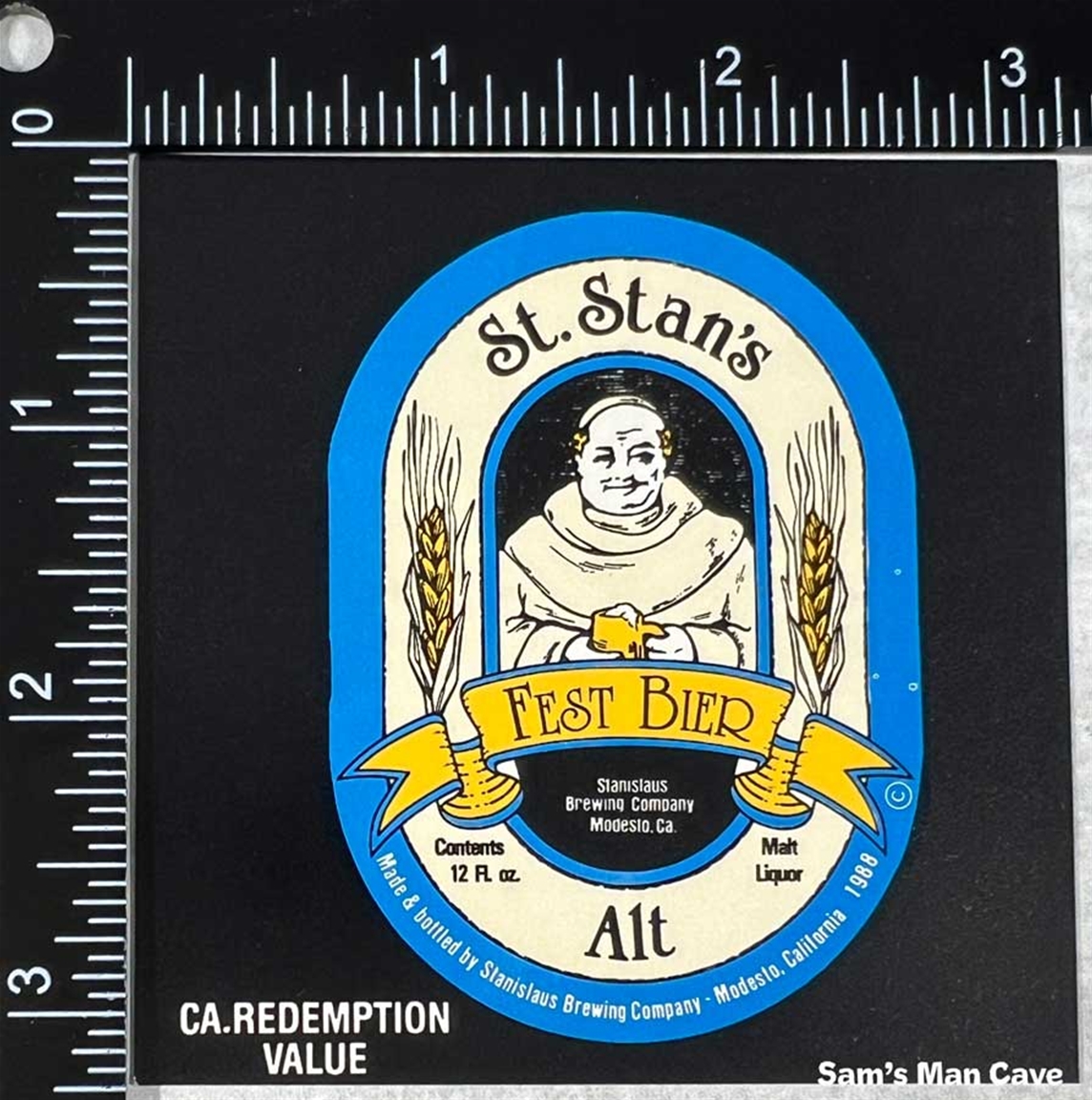 St. Stan's Alt Fest Bier Malt Liquor Label