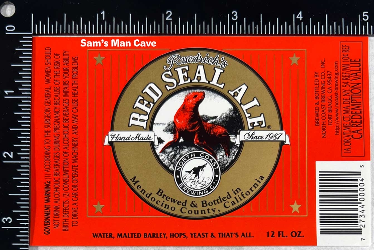 North Coast Ruedrich's Red Seal Ale Label