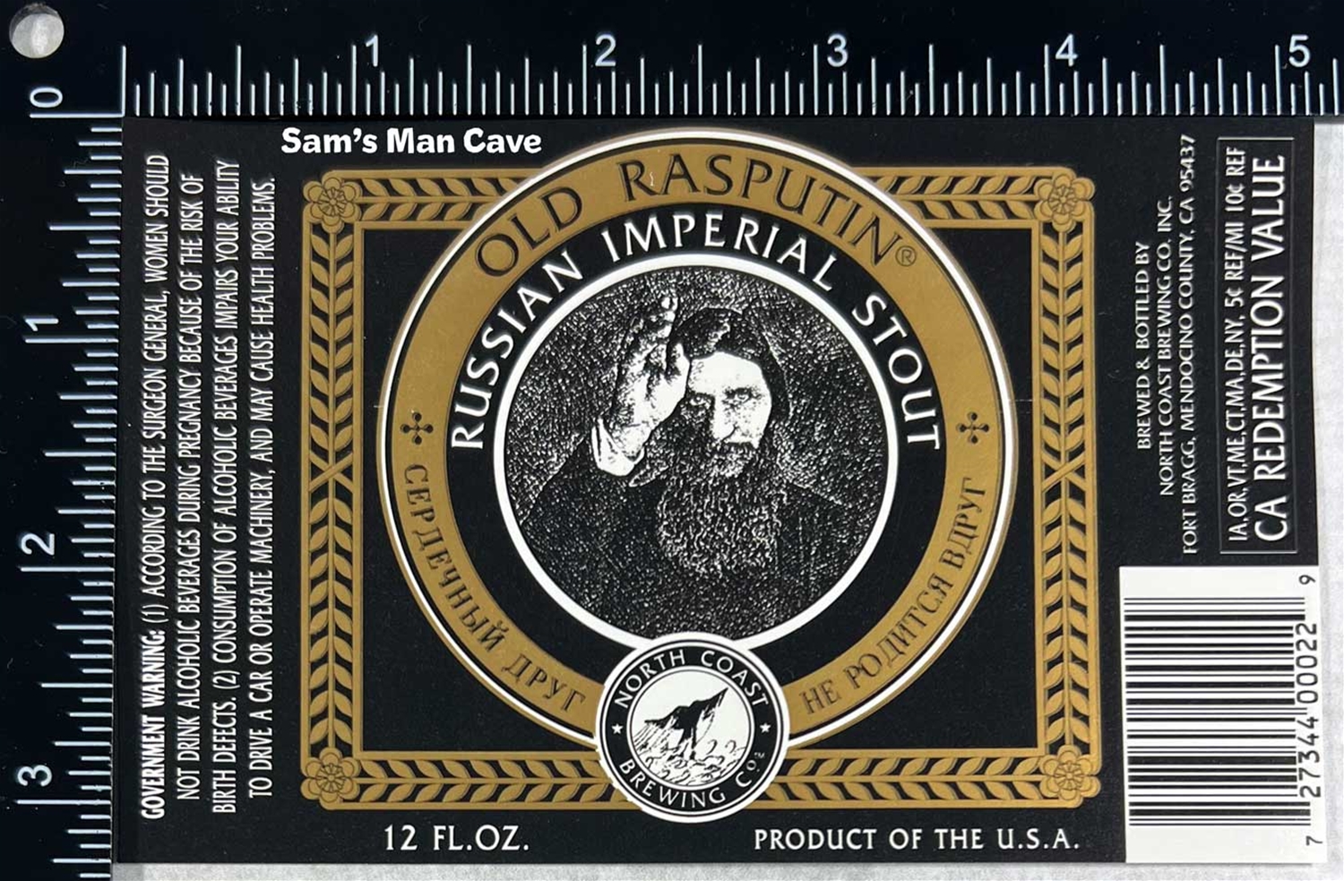North Coast Old Rasputin Russian Imperial Stout Label