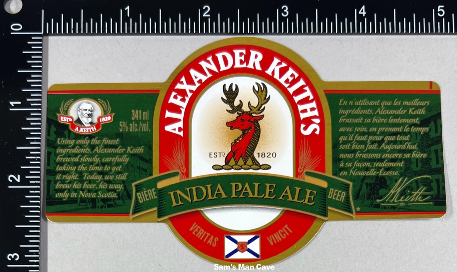 Alexander Keith's India Pale Ale Label