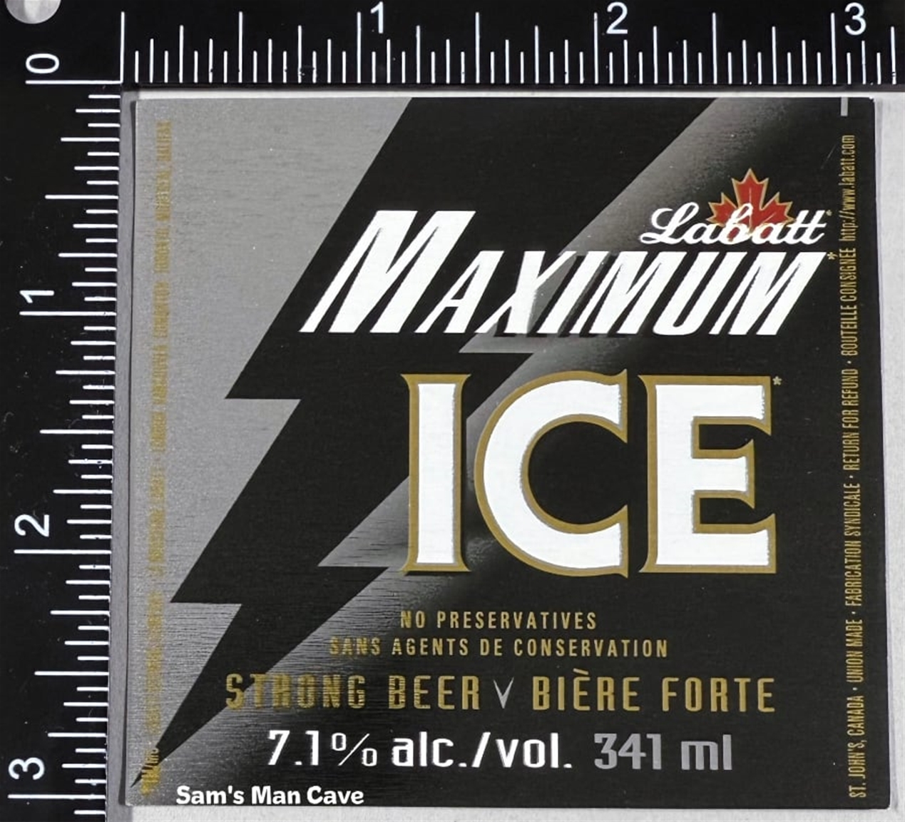 Labatt Maximum Ice Strong Beer Label 