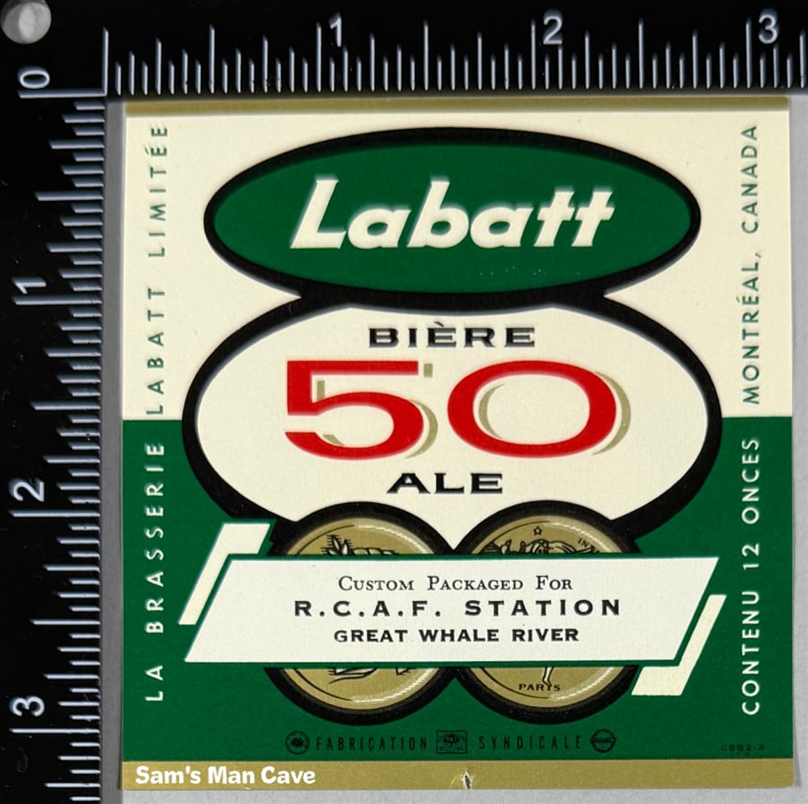 Labatt 50 Biere Ale RCAF Station Label 