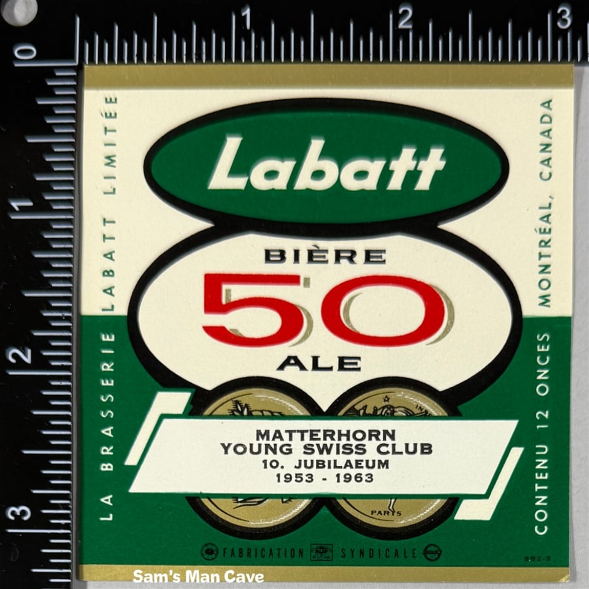 Labatt 50 Biere Ale Matterhorn Label 