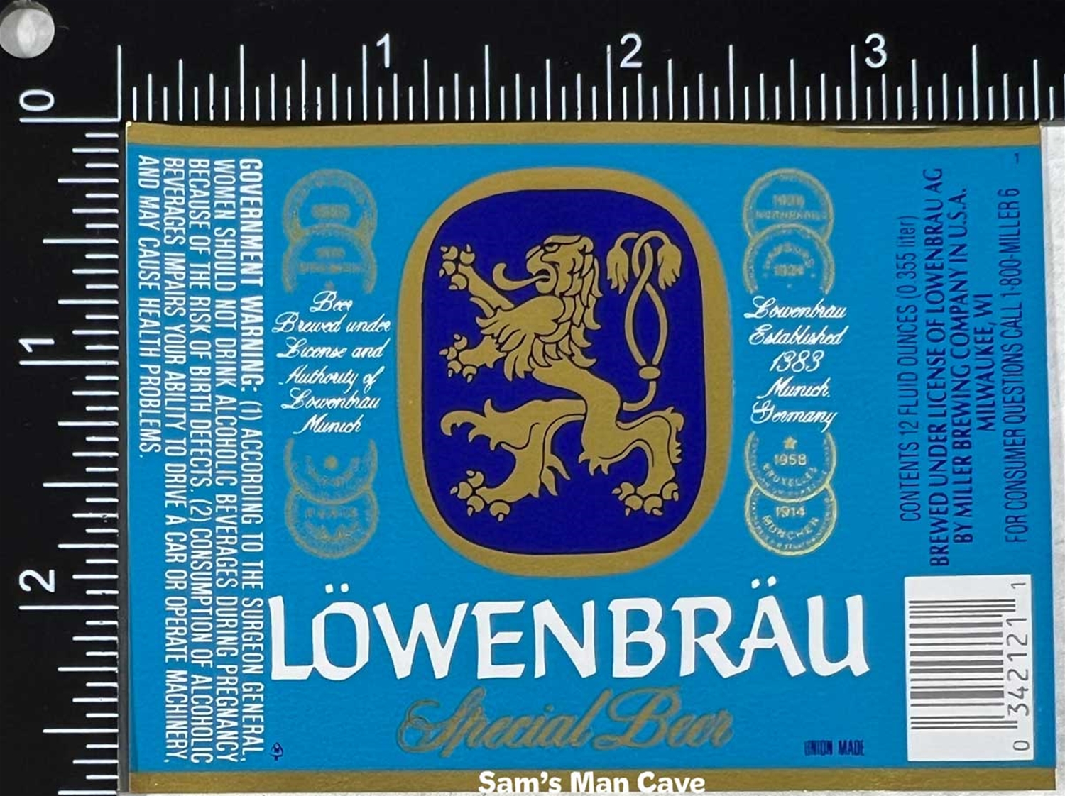 Lowenbrau Special Beer Label