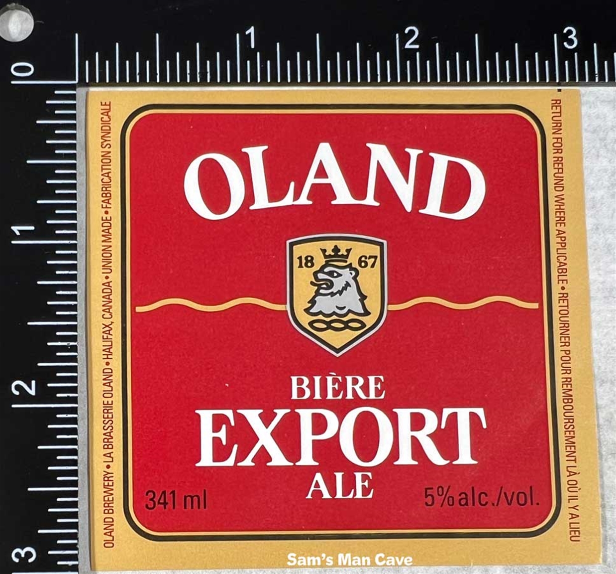 Oland Export Beer Label 