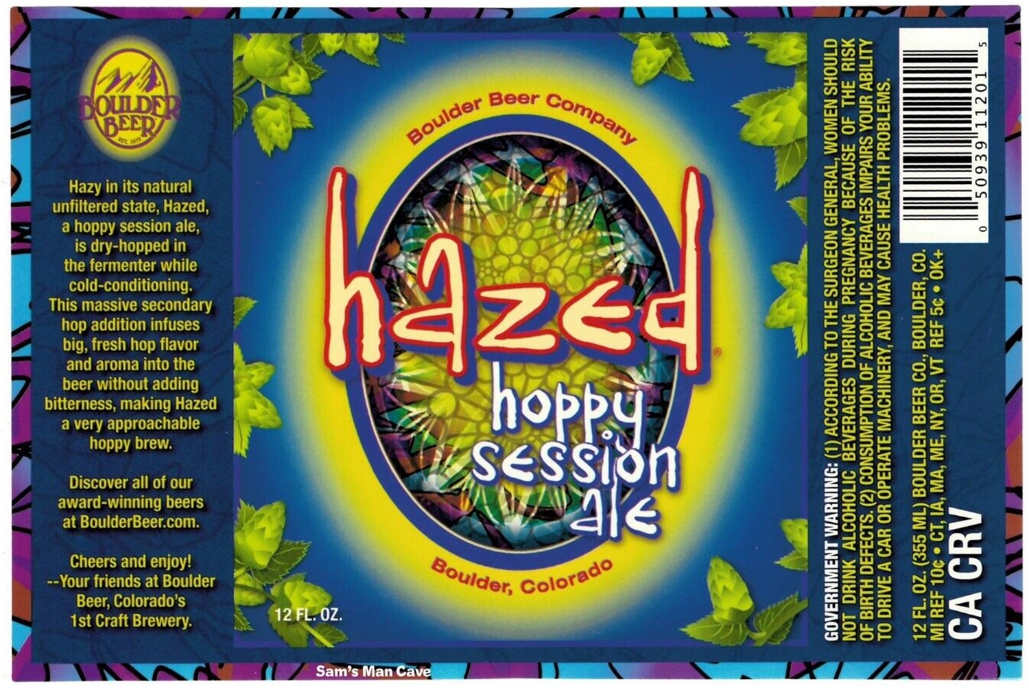 Boulder Beer Hazed Hoppy Session Ale Label