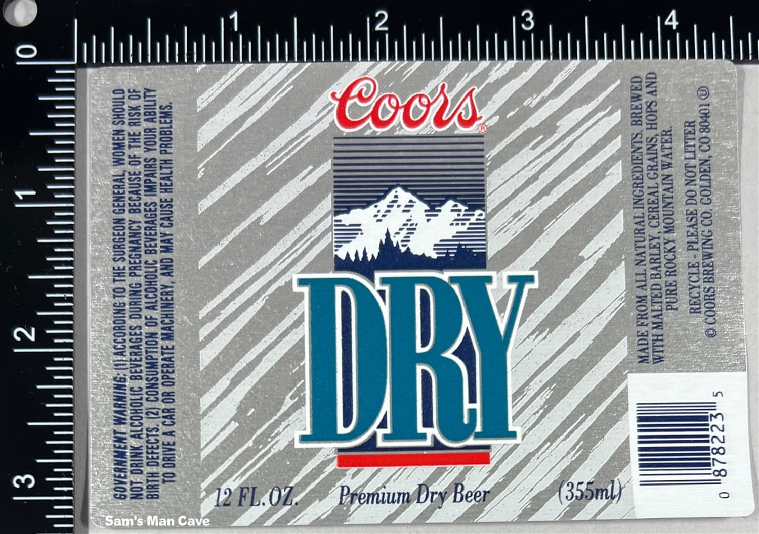 Coors Dry Beer Label