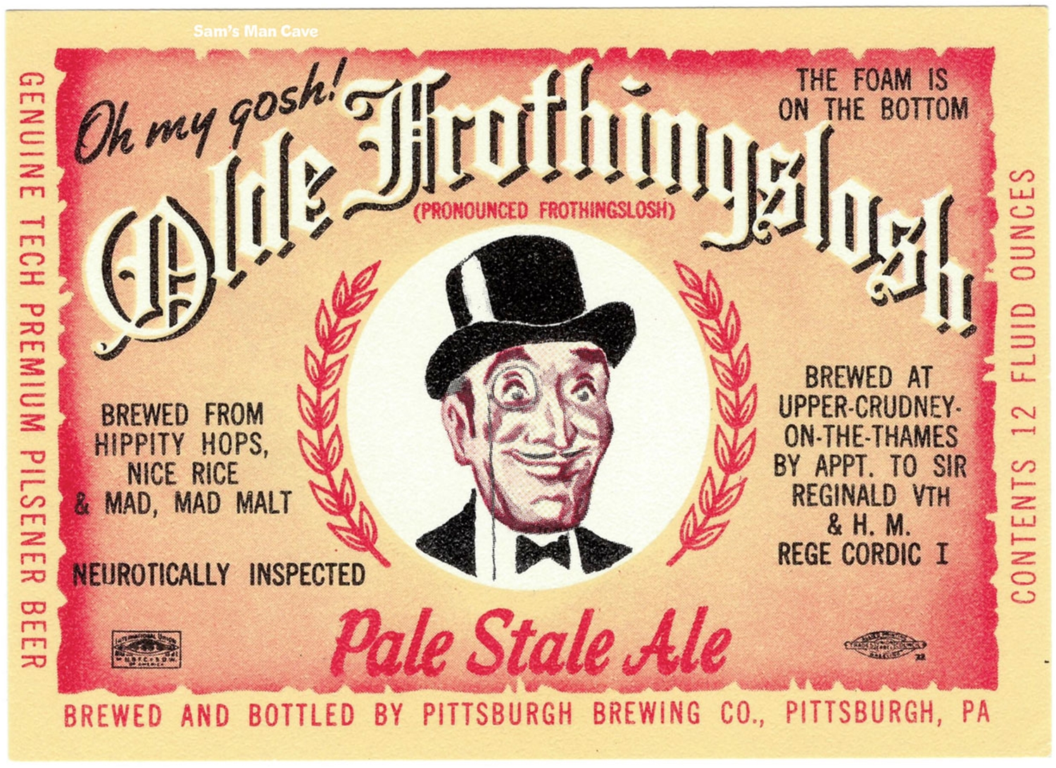 Olde Frothingslosh Pale Stale Ale Label